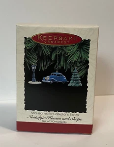 1995 Hallmark Ornament ~ Set of 3 Accessories for Nostalgic Houses & Shops ~ NIB - Picture 1 of 3