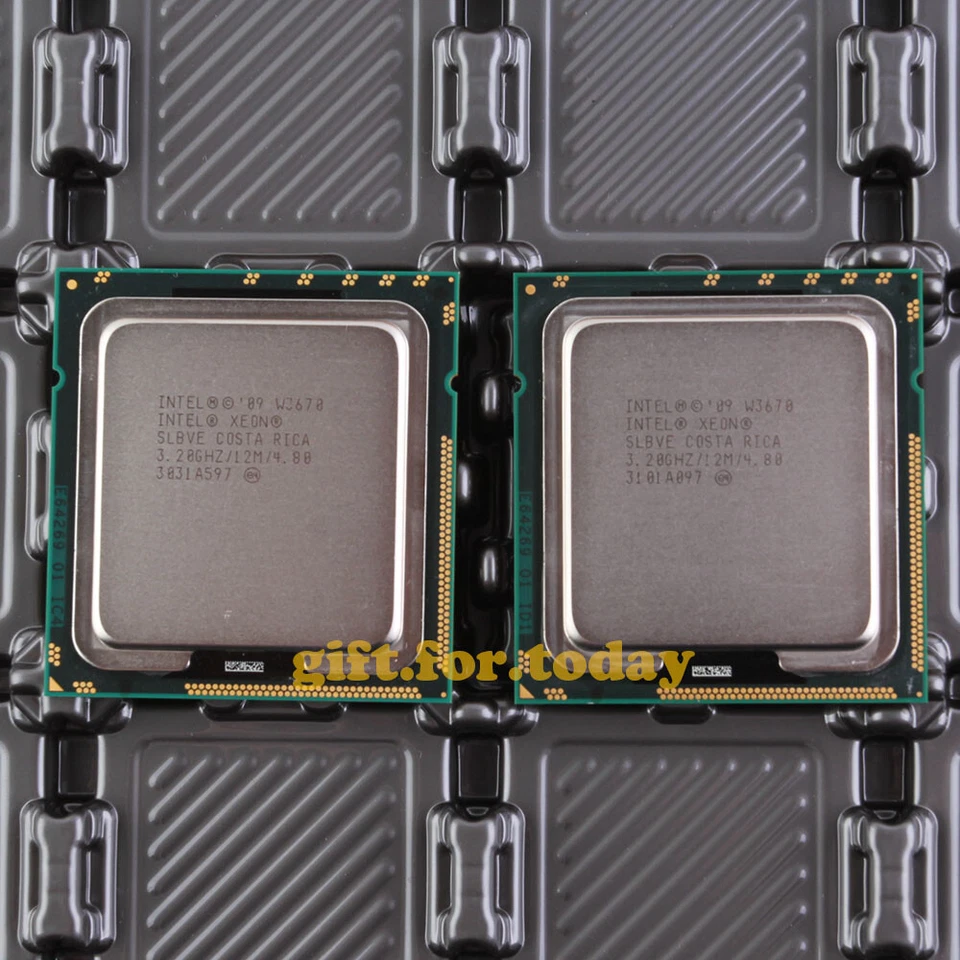 Lot of 2 pcs Original Intel Xeon 3600 W3670 3.2GHz Six-Core Processor CPU - Image 1 of 1