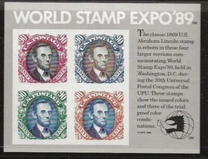 US Scott #2443, Souvenir Sheet 1989 World Stamp Expo VF MNH - Picture 1 of 1