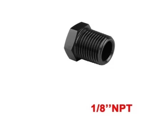 1/8 NPT Hex Head BLACK SOCKET BLANKING PLUG BLOCKER Male Fuel Oil Adapter - Picture 1 of 1