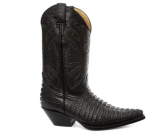 Schleifer Herren Carolina schwarz Stiefel Croc Western Cowboystiefel - Bild 1 von 6