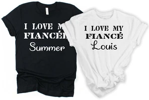 'I Love My' Camiseta Regalo Personalizada para Novio/Novia Día de San Valentín - Imagen 1 de 9