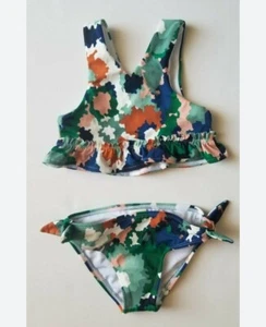 Girl's Gymboree 2 Piece Digital Camo Swimsuit Size XL 14 Ruffle Tank NWT - Picture 1 of 4