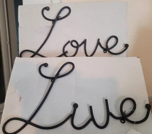Metall Schmiedeeisen Wort Wandkunst 13" (Liebe/Leben) - Bild 1 von 9