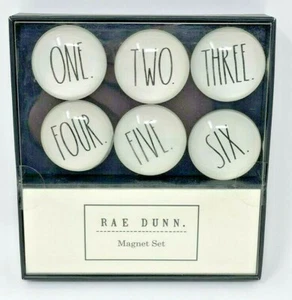 Rae Dunn Magnet Sets Zahlen, eins, zwei, drei, vier, fünf, sechs BRANDNEU FABRIK - Bild 1 von 2