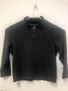 Nautica Pullover Sweater Herren 100% Baumwolle 1/4 Zip Heavyweight Top, grau - Bild 1 von 4