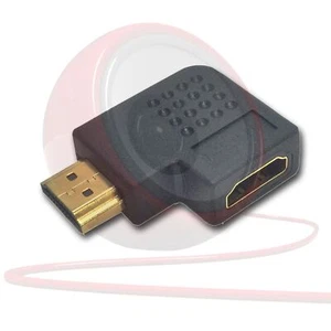 Adaptador HDMI de ángulo recto de 90 grados. De hombre a mujer. Para zurdos - Imagen 1 de 2