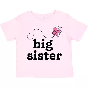 Inktastic Big Sister Butterfly Announcement Outfit Toddler T-Shirt Sis Girls Kid - Picture 1 of 12