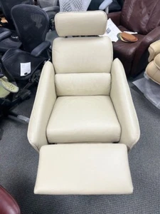 Himolla Aura Leather Recliner Chair with Adjustable Headrest - Sand Leather - Picture 1 of 4