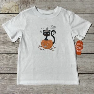 Toddler Girl Halloween T-shirt Size 5T. NWT! “Scary Cute”, Black Cat, Glitter - Picture 1 of 5