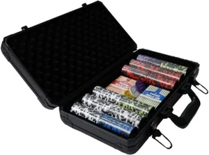 14 Gram 300 Count Poker Set, 14G Clay Composite Chips with Aluminum Case, Two De - Picture 1 of 6