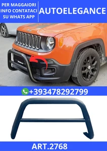 💫ART.2768 Bullbar Anteriore Protezione Jeep Renegade 2014+ Nero Opaco💫 - Foto 1 di 4