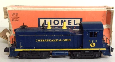 Lionel Trains #624 Chesapeake & Ohio O SCALE C&O NW2 SWITCHER Serviced Nice Bxd1 - Image 1 of 4