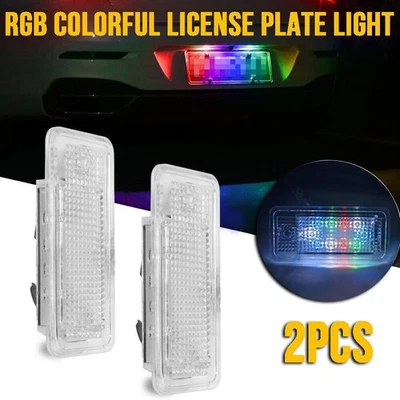 LED License Plate Light RBG Colorful Light For 2003~2012 Audi RS4 B6 B7 A3 A4 S4 - Image 1 of 4