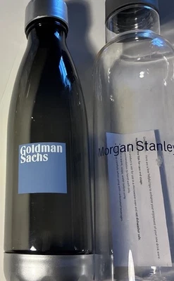 ✅New Morgan Stanley-Goldman Sachs Plastic Bottles 16Oz Water Clear Swag - Image 1 of 4