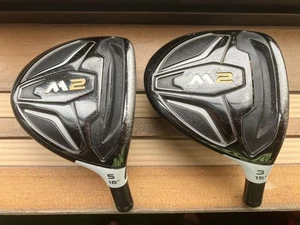 TaylorMade M2 3 Wood 5 Wood Set 15 18 Degree Head Only Japan Model Used - Picture 1 of 7