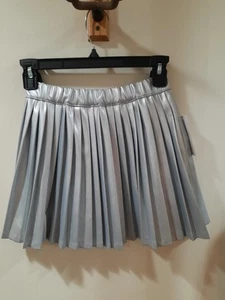 New Jessica Simpson Size Small 7  silver plated skirt . Elastic Waist Super Cute - Picture 1 of 6
