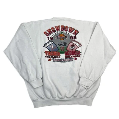 Sudadera vintage 1998 Georgia Bulldogs vs Cavaliers fútbol Peach Bowl XL Foto 1 de 4