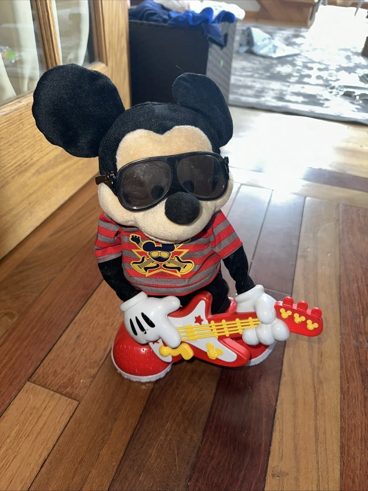 Disney 2010 Rock Star Mickey Mouse Fisher Price Musical Guitar Sings Dance Moves - Image 1 of 1
