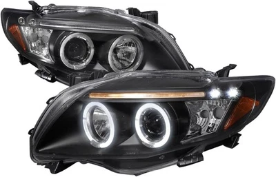 Faros halo proyector LED negro Toyota Corolla 2009-2010 lámpara izquierda+derecha Foto 1 de 4