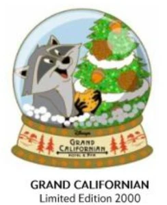 Prendedor Disney - Globos de nieve de vacaciones de Navidad Disneyland Grand Californian LE 2000 - Imagen 1 de 1