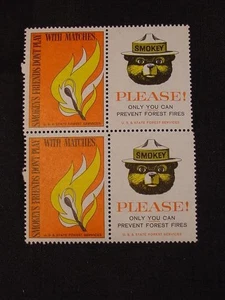 1965 Smokey Bear Poster Stamps SBr. 35-36 - Picture 1 of 1