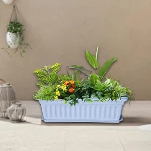 Flower Pot Window Box Planter Outdoor Indoor Vegetable Planting Box Rectangle - Picture 1 of 43