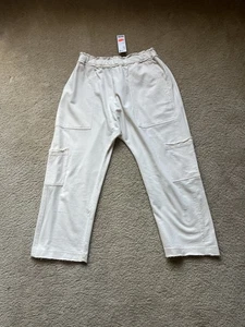 Pantalones Jogger Urban Out From Under Gathered Waist Crema Harén S NUEVO - Imagen 1 de 11