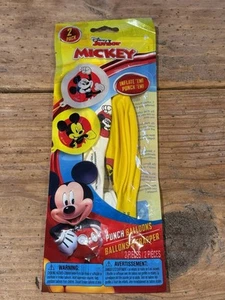 DISNEY Junior MICKEY MOUSE 2-Pack PUNCH BALLOONS Ages 8+ YELLOW & WHITE New! - Picture 1 of 5
