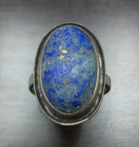 Elegante Anillo de Diseñador Hecho a Mano PERLI Alemania 835 Plata y Lapislázuli - Imagen 1 de 8