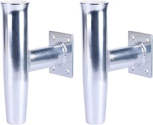2 Stück Wandmontage 15 Grad Boot Angelrutenhalter Aluminium Turnier Stil - Bild 1 von 9