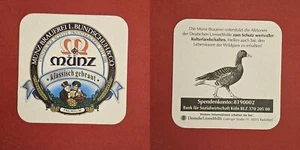 Münz Günzburg Ente Brauerei Bierdeckel Coaster Beermat - Picture 1 of 1