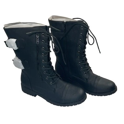 Top Moda Pack-72 Women's Fashion Mid Calf Combat Military Lace Boots Size 9 - Image 1 of 4