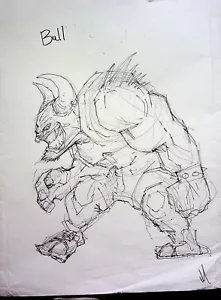KARL ALTSTAETTER Signed Hand Drawn Comic Book Character Layout Art 8.5 x 11 - Picture 1 of 2