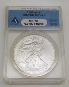 2008-W Silver Eagle Dollar ANACS MS70 - Picture 1 of 13