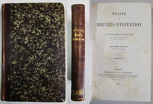 Renouard TRAITE DES PATENTS D'INVENTION 1865 Guillaumin Paris Patentvertrag - Bild 1 von 1