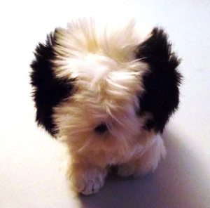 Vintage Peluche TY 2001 GORRO BEBÉ COLECCIÓN "Poofie" Peludo Cachorro Retirado - Imagen 1 de 6