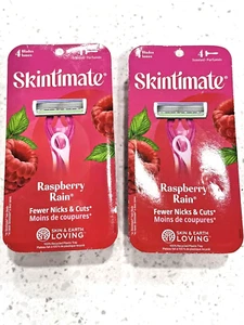 Skintimate Raspberry Rain 2 Stück 8 Rasierer, 4 Duftklingen, BRANDNEU - Bild 1 von 2