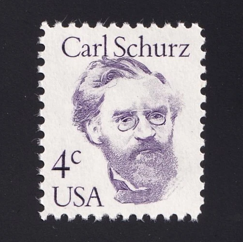 1847 4c Carl Schurz, Great Americans Issue, Overall Tagging, MNH - Image 1 of 1