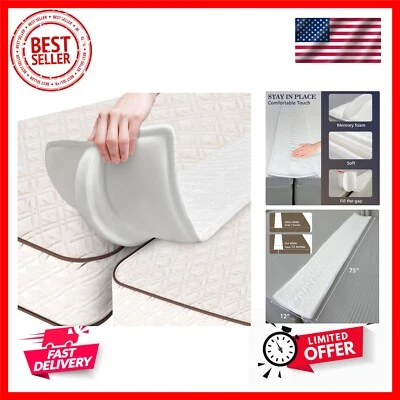 Bed Bridge Twin Size to King Size Bed, Memory Foam Waterproof Mattress Gap Fi... - Image 1 of 4