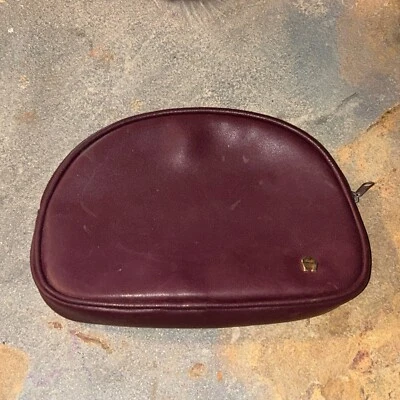 Estuche Cosmético Etienne Aigner Activos Personales De Colección 8 x 5 Cremallera Cuero Sangre de Buey Foto 1 de 4