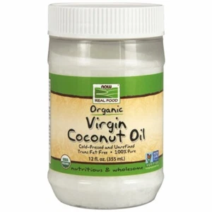Organic Virgin Coconut Oil 12 oz By Now Foods - Picture 1 of 1