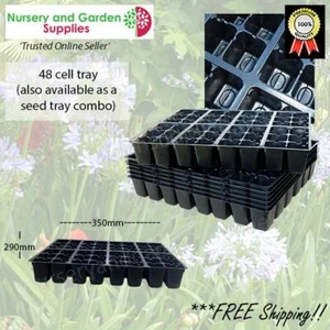2 x 48 Cell Seedling Plug Plant Propagation Tray & 2 x Watertight Tray (HYDRO) - Picture 1 of 4