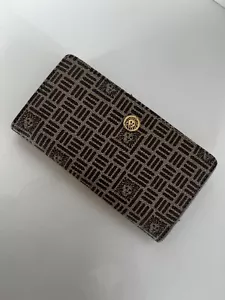 Anne Klein Brown Logo Slim bifold card holder wallet - Picture 1 of 4