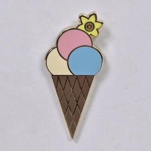 Ice Cream Charity Pin Badge Daffodil Summer Marie Curie (NTH) - Picture 1 of 4