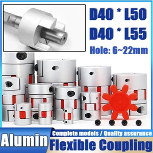 D40 * L50/L55 Flexible Plum Coupling Shaft Coupler CNC Stepper Motor 3D Printer - Picture 1 of 23