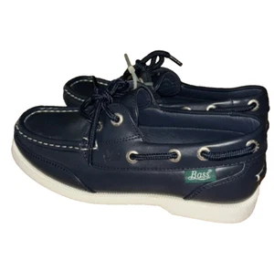 Boys Bass Navy Slip on Loafer Size 2 - Picture 1 of 5