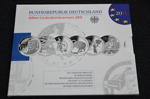 Silber Sammlermünzenset 2011, Nennwert 10€, Spiegelglanz, neu und ovp! - Bild 1 von 8