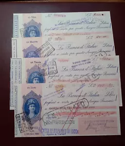 4 Assegno Bancario Banca d' Italia filiale di Addis Abeba n.0285 - del 1939 - Foto 1 di 2