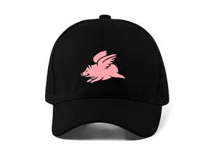 Flying Pig Funny Parody DTF Printed Logo Baseball Cap Dad Hat Unisex Sportswear - Picture 1 of 4